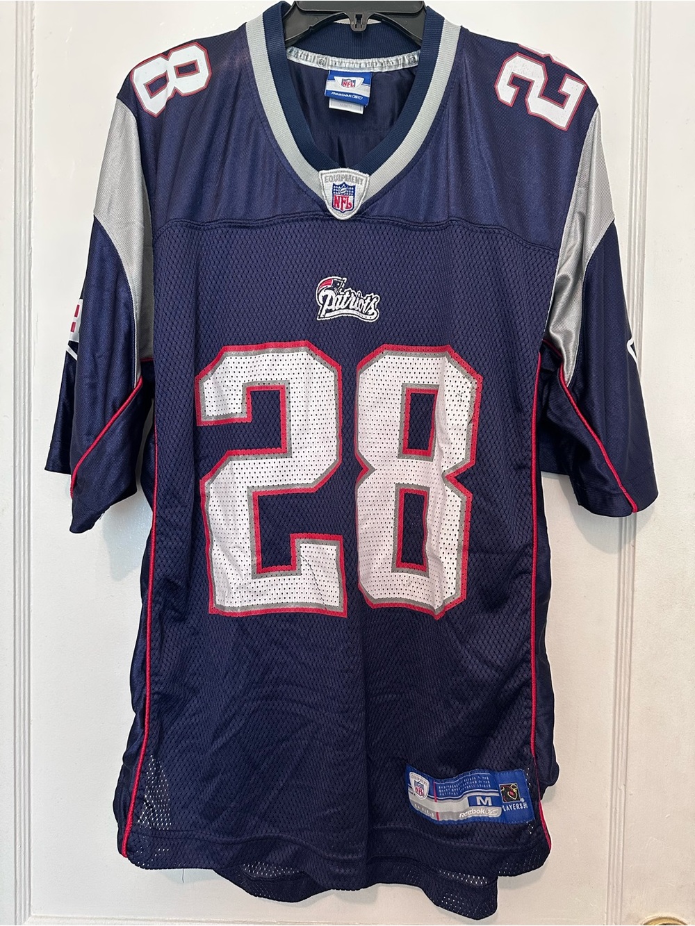 Authentic vintage NFL New England Patriots Navy #28 Football Jersey